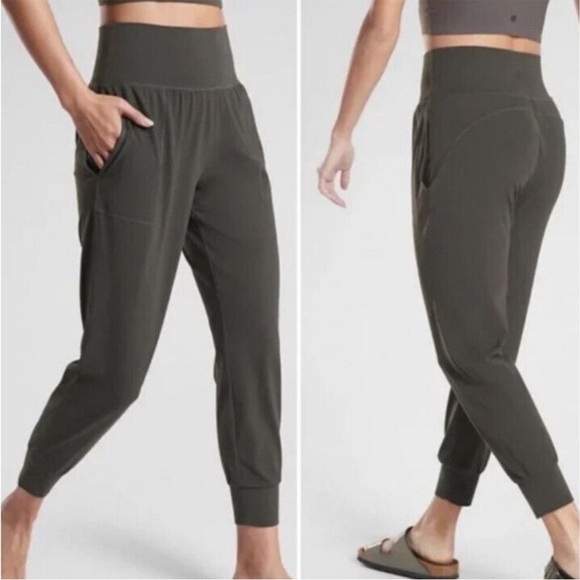 Athleta Pants - Athleta high rise cruise jogger powervita olive green Medium